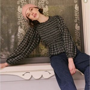 The Great. The Contessa Ling Sleeve Peplum Top